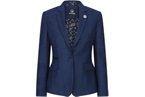 TruClothing Blazer pour Femme en Tweed à Chevrons et Carreaux Laine mélangée Style Chic Tendance Vintage années 20