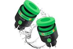 NOUS Zigbee Steckdose, Intelligente Außensteckdose IP44, Intelligente Steckdose mit Verbrauchsmessung, Kompatibel mit Alexa Zubehör, Smart Home Geräten, Google Home, Smart Life, 2MQTT, 16A