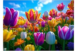 MOJIGE Jigsaw Puzzles for Adults 1000, Puzzles for Adults, Challenging Puzzles, Puzzle Game for The Whole for Women, Gifts for Men, Theme:Colorful Petals