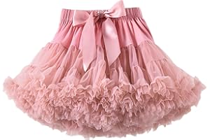 Coralup Little Girls Layered Petticoat Pettiskirts Fluffy Baby Tutu Ballet Dance Mini Skirt 1-10Years
