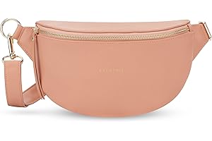 Expatrié Riñonera Mujer Rosa - Alice Small - Bolso Canguro de Cuero Vegano para Festivales, Viajes y Todos los Días - Bolsa de Cintura Elegante - Repelente al Agua