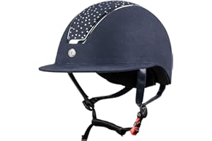 HORZE Casque d'équitation Solara - VG1 - Casque d'équitation - Système de Cadran réglable - Exclusif et Attrayant - Noir, Marine - Toutes Les Tailles