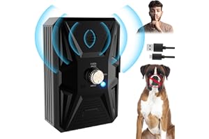 TOHOYARD Antiladridos con 3 Modos, Automático Ahuyentador de Perros Alcance Hasta 15m, Dispositivo Anti Ladridos Antiladridos para Perros Ultrasonido para Cachorros Perros PequeñOs, Medianos y Grandes