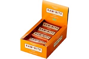 RAWBITE Cashew i 12 box- vegansk, glutenfri & utan tillsatt socker (innehåller naturligt socker) - Ekologisk fruktnötsbar med cashewnötter (12 x 50 g)
