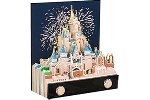 Rufevee 2024 Schreibtisch 3D Memo Pad Papier Kreativer TischNotizblock DIY-Notizen Papierskulptur Geschenk Notizblock Papier Kunst des Himmels Skulptur Home Dekoration Geschenk(Ohne Licht)