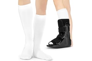 BraceAbility Replacement Sock Liner for Orthopedic Walking Boots | Medical Tube Socks to wear Under Air Cam Walkers and Fracture Boot Casts
