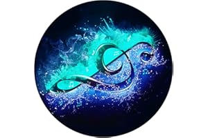 EYZO Alfombra para Batería Tambor Alfombra Acusticas Alfombrillas Antideslizantes para Baterías Electrónicas Caja Bombo Baterías Acústico Tambor, Alfombrilla de Piano Redonda Insonorizada 120CM