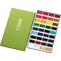 Kuretake Gansai Tambi - Ricarica Acquerello N. 504, Colore Verde E Grigio, Pittura Giapponese - 3