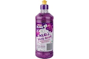 TUBAN Glitzernder PVA-Kleber für Slime 500 ml – Papierkleber – Für Spaß – Papier und Karton – Ideal zur Herstellung von Slime – Decoupage – DIY - Violett