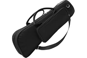 WHAMVOX Black Trumpet Carrying Case Portable Oxford Cloth with Soft Lining for Trumpets Shockproof Design Ideal for Musicians