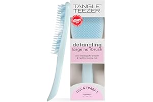 Tangle Teezer Delikatna i delikatna szczotka do rozczesywania włosów, szczotka do włosów suchych i mokrych do rozczesywania i zmniejszania łamania, duża, niebieska piana morska