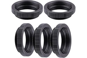 CAMINSTARRY 5pcs 5mm C-CS C-Mount Camera Lens Adapter Ring C to CS Extension Tube for CCTV Security Cameras