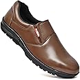 STONIX® Ninja Genuine Leather Safety Shoes Men's| Steel Toe with Slip-Resistant Outsole| Lightweight & Durable| Waterproof Construction and Industrial Work, (SIZE-10, Brown Color)