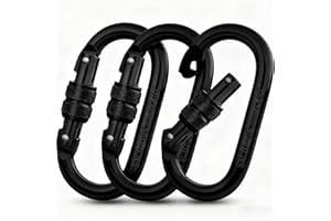 Vipuikos Karabinerhaken 25KN, O-förmige Schwerlast Sicherheitskarabiner Edelstahl, 2500 Kg Belastbarkeit Karabiner Klettern für Yoga, Hängematte, Camping, Schaukel