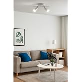 Spoti Modern Tasarım Salon - Mutfak - Banyo Spot Ledli Sıralı Avize (BEYAZ, 40 CM, 6500, Kelvin)