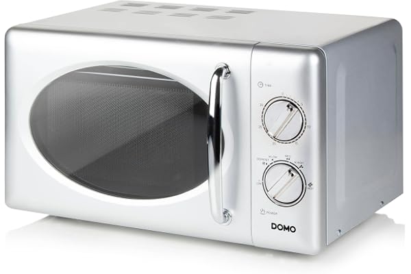 DOMO DO3025 Micro-ondes - Four à micro-ondes avec 6 niveaux de puissance - Fonction de décongélation -25L - 900W - Argent