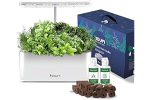 Nouri Smart Garden for Home Cooks | Gift for Mom | Hydroponics Growing System | LED Grow Lights | Indoor Herb Garden Kit for Windowsill | Herb Growing Kit indoors for Home & Kitchen Gardening, White