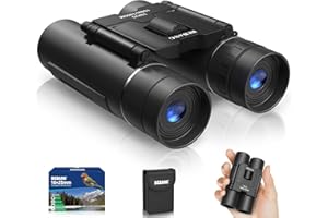 BEBANG Jumelles 10x25 pour Enfants Adultes, Petites Poche Pliantes légères compactes Jumelles pour l'observation des Oiseaux Voyage Chasse Concerts Camping Théâtre Sportif Opéra