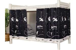 Qubanda Studentrum hem våningsnät sänggardiner tyg sängtak mörkläggning studenter gardin skuggnät andas dammtät enkel sovsäck (astronauter, 2 sänggardin (45,3 x 88,7 tum)