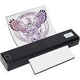 SEIBEN Wireless Thermal Tattoo/Stencil Printer, Tattoo Machine with 5 pcs Tattoo Stencil Transfer Paper,Bluetooth Tattoo Mach