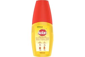 Autan Mosquito & Insect Repellent Pump Spray, Travel Essentials, Suitable For Kids, DEET Free Formula, Up to 8 Hours Protection against Mosquitoes, Biting Flies and Ticks, 100 ml