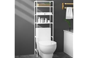 FANOYA Estanteria Baño Encima WC, Estantes de Baño sobre El Gabinete del Inodoro, Fácil de Montar y Ahorra Espacio, Organizador de Baño Independiente, 45 * 25 * 150 Cm