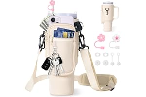 ZUYIST Torba na butelki na wodę Stanley, akcesoria do kubka, regulowany pasek, uchwyt do noszenia, nadaje się do biegania, jazdy