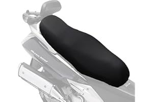 Rebeca Shop Coprisella IN ECOPELLE Nero Universale elasticizzato Con Borsa | Copri-sella Adattabile Per Scooter Moto | Diverse Misure M - L - XL - Maxi | Accessori Moto (Maxi (115x50cm) Prime)