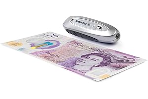 Safescan 35 Portable Counterfeit Money Detector - Checks Notes, Credit Cards, ID's - UV Money Checker For New Notes - Fake Money Note Checker with UV Light - Suitable for the New King Charles Notes