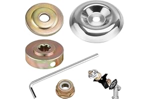 GZXUEHU 5 Pezzi Kit Adattatore Tosaerba, Adattatore per Testina Decespugliatore, Dado Fissaggio Kit per Lama Decespugliatore Prestazioni Stabili, Robusto e Facile da Installare.