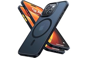 TORRAS for iPhone 15 Case with MagSafe, 12FT Military Grade Shockproof, 15W Fast & Safe Charging, Magnetic Protective iPhone 15 Cases, Matte Translucent Scratch-Resistant for iPhone 15 Cover Black