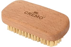 CREMO - Premium Beard Brush For Men | 100% Natural Sisal | Wood Handle To Shape & Style Facial Hair