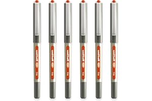 uni-ball EYE UB-157 Lot de 6 stylos rollers à pointe 0,7 mm dans un emballage cadeau Orange