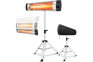 KESSER® Promiennik podczerwieni ✓ promiennik ciepła ✓ promiennik ciepła ✓ promiennik tarasowy ✓ temperatura 3-stopniowa ✓ statyw teleskopowy z regulacją wysokości ✓ promiennik stołu do przewijania ✓