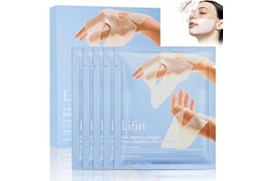 UHELTOSLY 5 Pièces Mask Collagen,Collagene Hydratant masque,Beauté apaisants mask,Masque Daily Care,Masque visage femme,pour Skincare, Hydratant,Pour Tous les Types de Peau