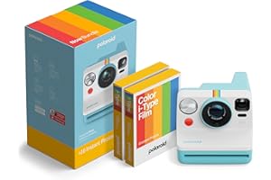 Polaroid - SofortbildKamera - Now Gen3 - Artic Blue + Color Film Bundle (16 Photos)