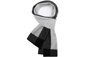 Gucass Sciarpa Uomo Inverno, Caldo Morbida Cashmere Sciarpe Uomo, Classiche ed Eleganti a Quadri, Sciarpa Invernale uomo in lana merino al 5%, 180x30 cm