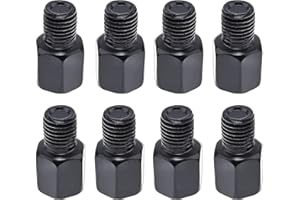 ASHUXXN 8 Pezzi Adattatore per Specchietto Moto Viti per Specchietti Moto Adattatore per Specchietto Retrovisore Adattatore Specchietto Moto Scooter Adattatore per Specchi Moto (M8 to M10)