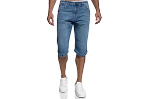 Indicode Hommes Jaspar Jeans Shorts | Pantalon Court en Jean à 5 Poches