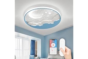 AHXIAOZN Lampada da Soffitto a LED per Bambini, Plafoniera Lampada da Soffitto Luna, Lampadario Cartoon Creativa, per Decorare Le Camerette dei Ragazzi e Delle Ragazze