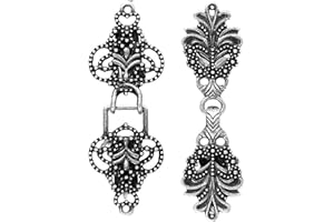 Nayyana® Lot de 2 pinces vintage pour pull, écharpe, cardigan – Broches rétro pour manteau – Broche antique pour cape, fermoir celtique pour pull, robe, chemise, clips pour femme