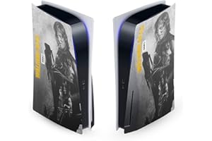 Head Case Designs Officially Licensed AMC The Walking Dead Daryl Double Exposure Daryl Dixon Graphics Vinyl Faceplate Gaming Skin Decal Compatible With Sony PlayStation 5 PS5 Disc Edition Console
