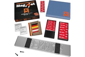 ‎GENMAG GENMAG 1 x Magnetic Number Plate Holder Frameless [Extra Strong & Universal] Frameless Number Plate Holder Magnets for Germany and Austria | Magnetic Change Number Plate Holder | Number Plate Magnet