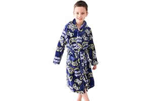 Piefry Peignoir à Capuche Doux pour Garçon Molleton Robe de Chambre Vêtements de nuit Enfants