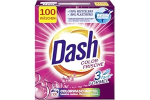Dash® Color Fresh Polvo I Detergente para ropa de colores I 100 lavados I Fórmula concentrada I Ropa fresca y luminosa | 6 kg