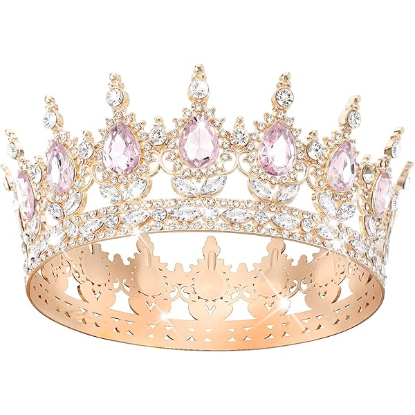 Diadema Principessa Con Strass - Corona Nuziale Barocca Per Matrimoni, Feste E Carnevale