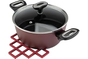 Jata Hogar HACC4546 - Salvamanteles de Silicona. Imantado. Resistente al Calor hasta 230 °C. 20 x 20 cm. Soporte magnético para ollas, sartenes, cacerolas, … Antideslizante. Flexible. Fácil Limpieza