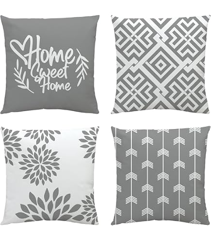 Lot De 4 Coussins De Rembourrage MOON - 45x45cm - Fibre Creuse - Lavable