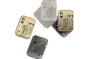 Gloryit Metal Poker Didget Slider,Folanda Fidget Slider Toy,Metal Poker Fidget Slider EDC Adult Fidget Toys, ADHD Autismo Sensorial Toys, ,El aburrimiento Mata El Tiempo,Regalos para Oficina En Casa