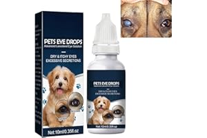 GNAUMORE Pet Eye Drops,Pet Eye Drops For Cats And Dogs To Remove,Lubricating Eye Drops for Pet,Tear Stain Remover For Dogs & Cats,Eye Itching Relief Potion for Pets,Care And Cleaning Around The Eyes 10ML